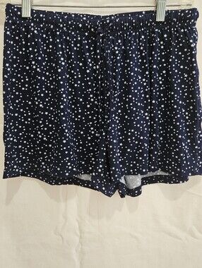 Rae Dunn Navy Blue Star Print Pajama Shorts